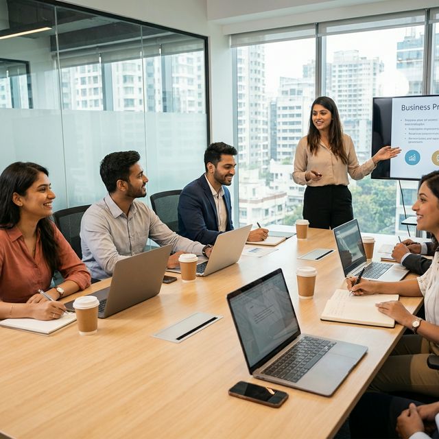YNJ Consultancy team in a professional meeting